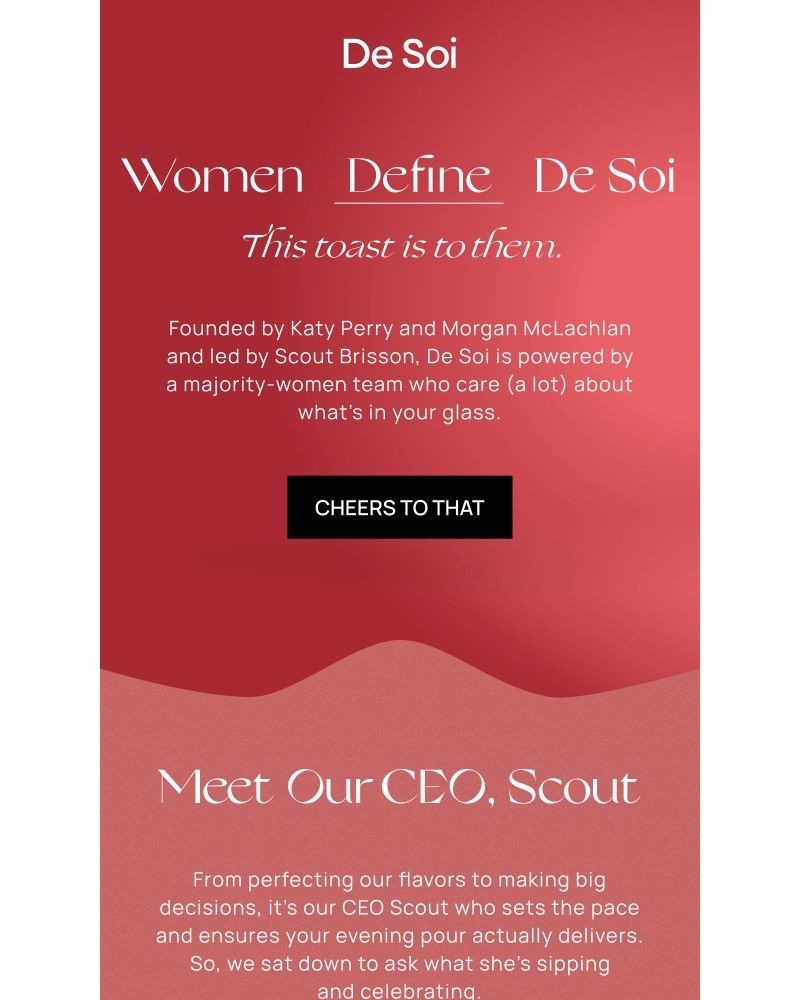 Screenshot of email sent to a De Soi Newsletter subscriber