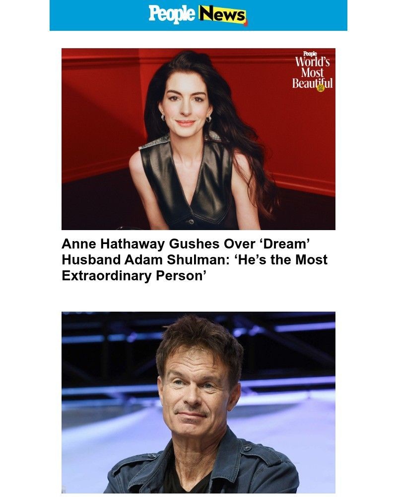 Screenshot of email sent to a People Newsletter subscriber