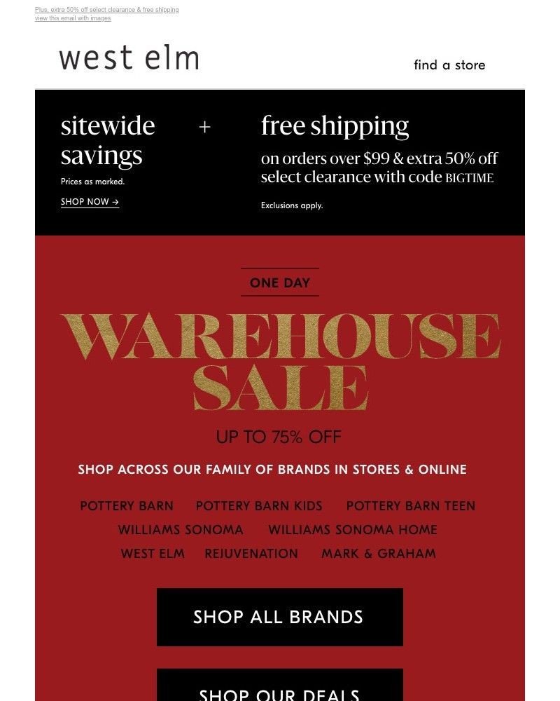 Screenshot of email with subject /media/emails/announcement-up-to-75-off-warehouse-sale-today-only-a1169a-cropped-dfd20d0a.jpg