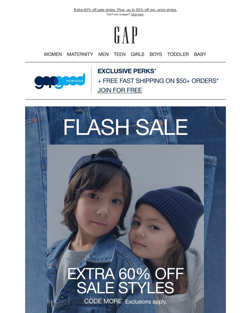 Screenshot of email with subject /media/emails/announcing-a-flash-sale-extra-60-off-markdowns-as-thanks-aee9a1-cropped-bdcf09ca.jpg