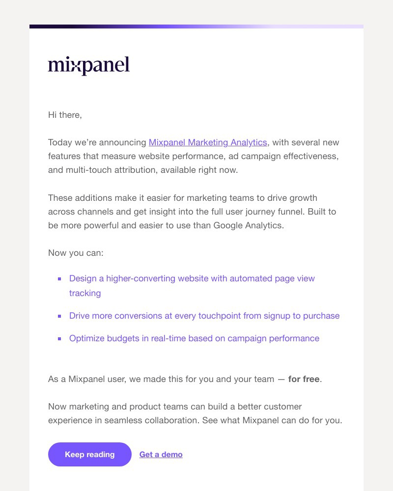 Screenshot of email with subject /media/emails/announcing-mixpanel-marketing-analytics-65a404-cropped-522d863e.jpg