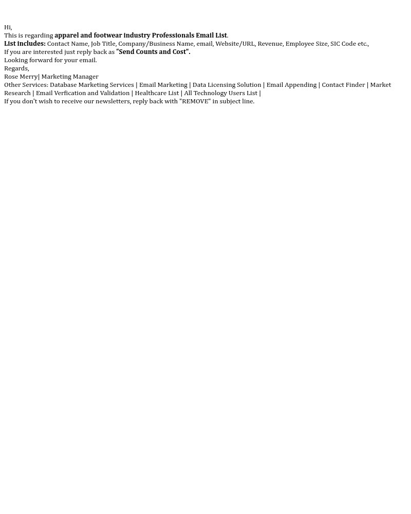 Screenshot of email with subject /media/emails/apparel-and-footwear-industry-professionals-email-list-0bcbfe-cropped-d4c10b0b.jpg