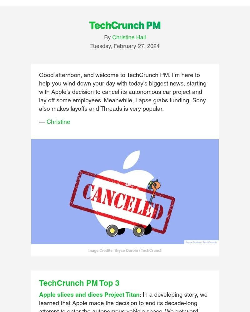 Screenshot of email with subject /media/emails/apple-cancels-autonomous-car-project-10e03c-cropped-7cbca2a2.jpg