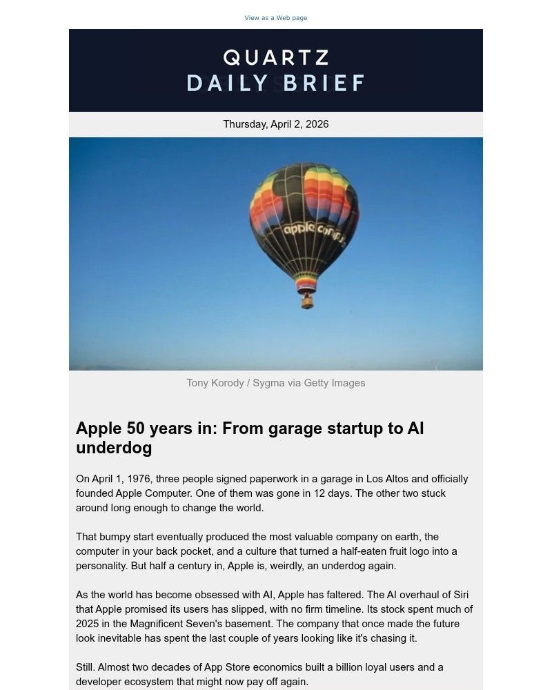 Screenshot of email with subject /media/emails/apple-is-the-underdog-again-941b88-cropped-a4320235.jpg