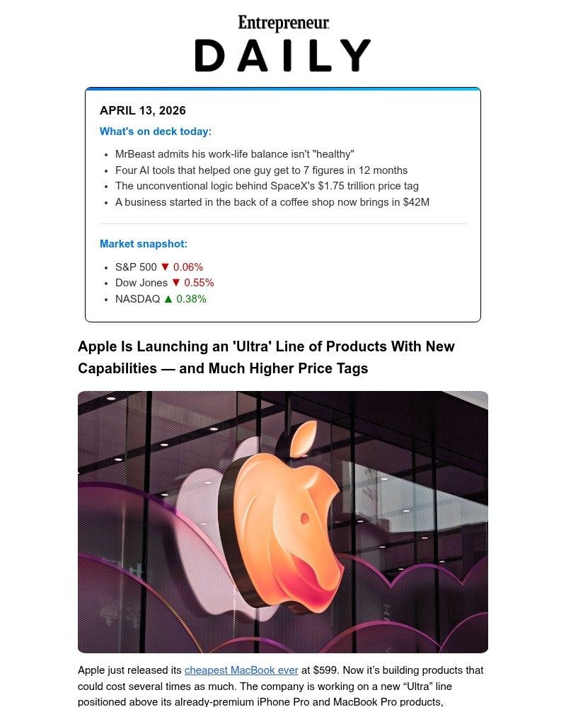 Screenshot of email with subject /media/emails/apples-new-ultra-line-comes-with-a-much-higher-price-5dbbeb-cropped-7ea370b8.jpg