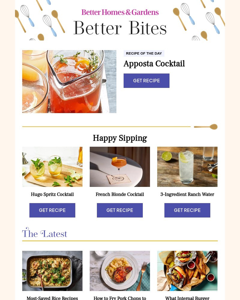 Screenshot of email sent to a Better Homes and Gardens Newsletter subscriber