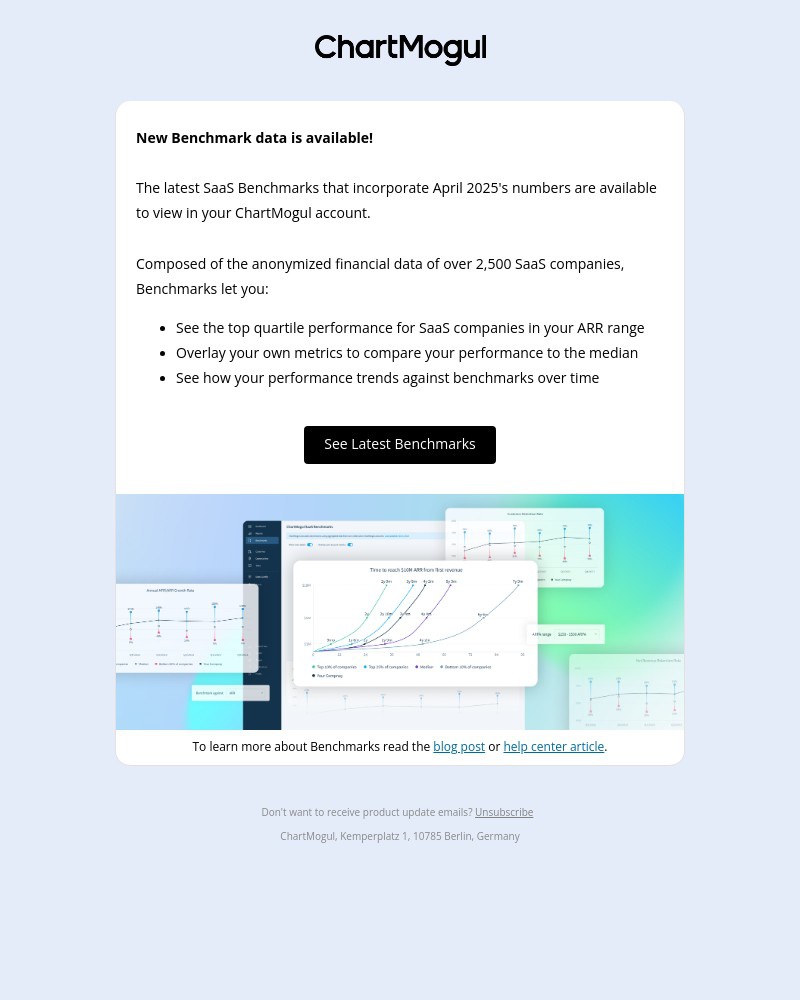 Screenshot of email with subject /media/emails/april-2025-saas-benchmarks-are-live-in-chartmogul-ed41f0-cropped-645a229a.jpg