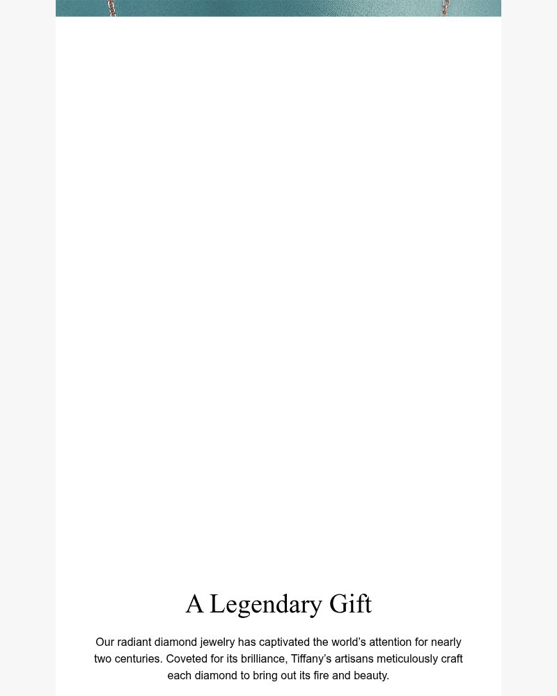 Screenshot of email sent to a Tiffany & Co Newsletter subscriber