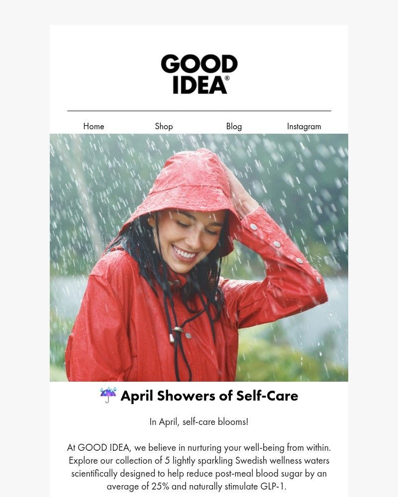 Screenshot of email sent to a Good Idea Newsletter subscriber