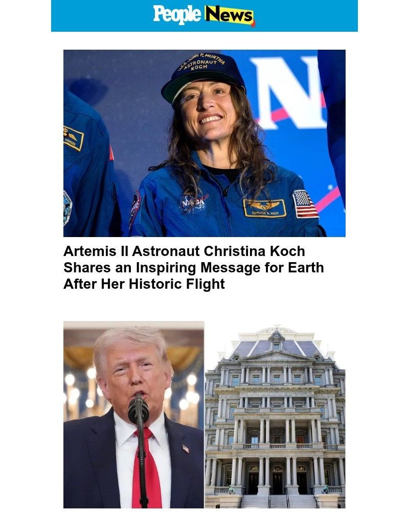 Screenshot of email sent to a People Newsletter subscriber