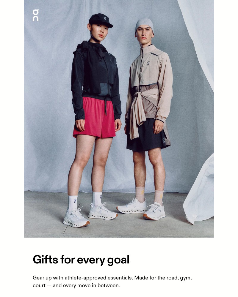 Screenshot of email sent to a On Newsletter subscriber