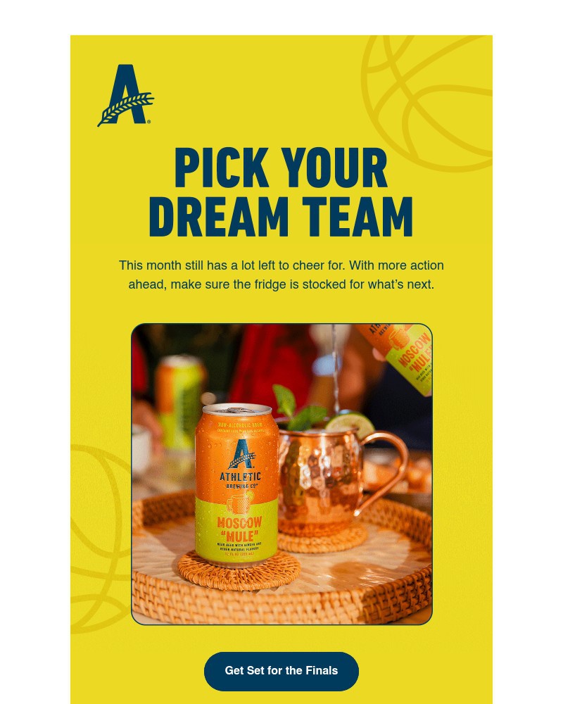 Screenshot of email sent to a Athletic Brewing Newsletter subscriber