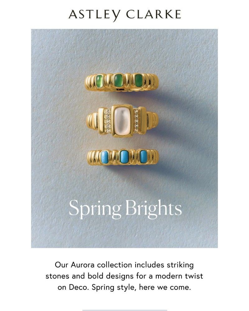 Screenshot of email sent to a Astley Clarke Newsletter subscriber