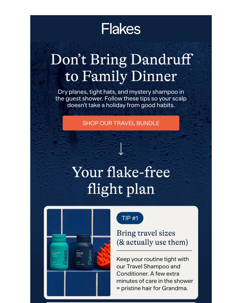 Screenshot of email sent to a Flakes Newsletter subscriber