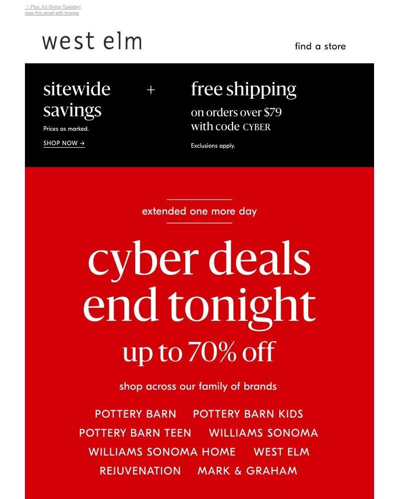 Screenshot of email with subject /media/emails/aweeeesome-news-cyber-deals-are-extended-up-to-70-off-7bca12-cropped-3bbac71e.jpg