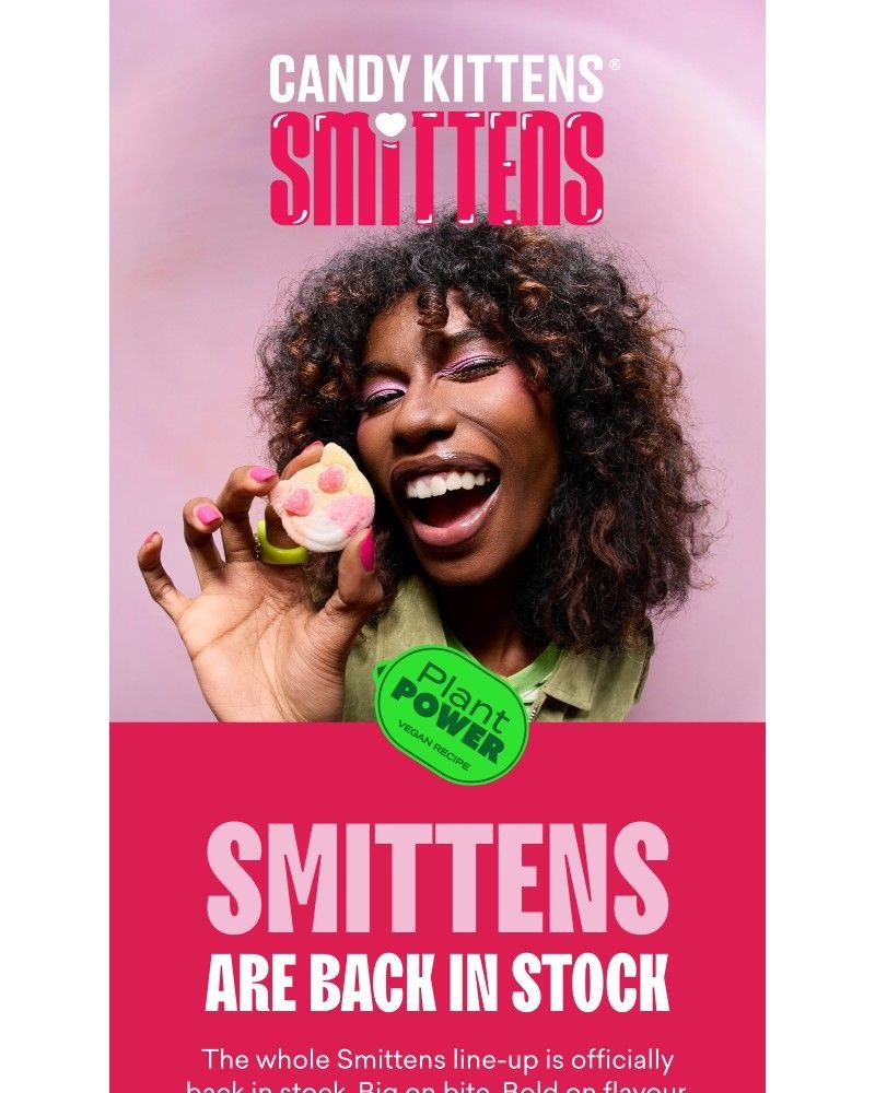 Screenshot of email sent to a Candy Kittens Newsletter subscriber