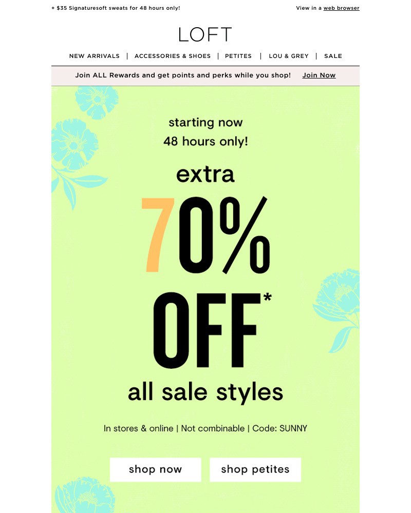Screenshot of email with subject /media/emails/back-in-stock-alert-extra-70-off-sale-f83e51-cropped-033dbfe4.jpg