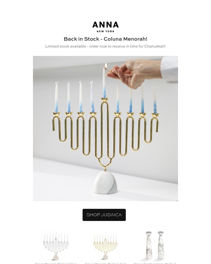 Screenshot of email with subject /media/emails/back-in-stock-for-a-limited-time-coluna-menorah-0c1a08-cropped-8701e657.jpg