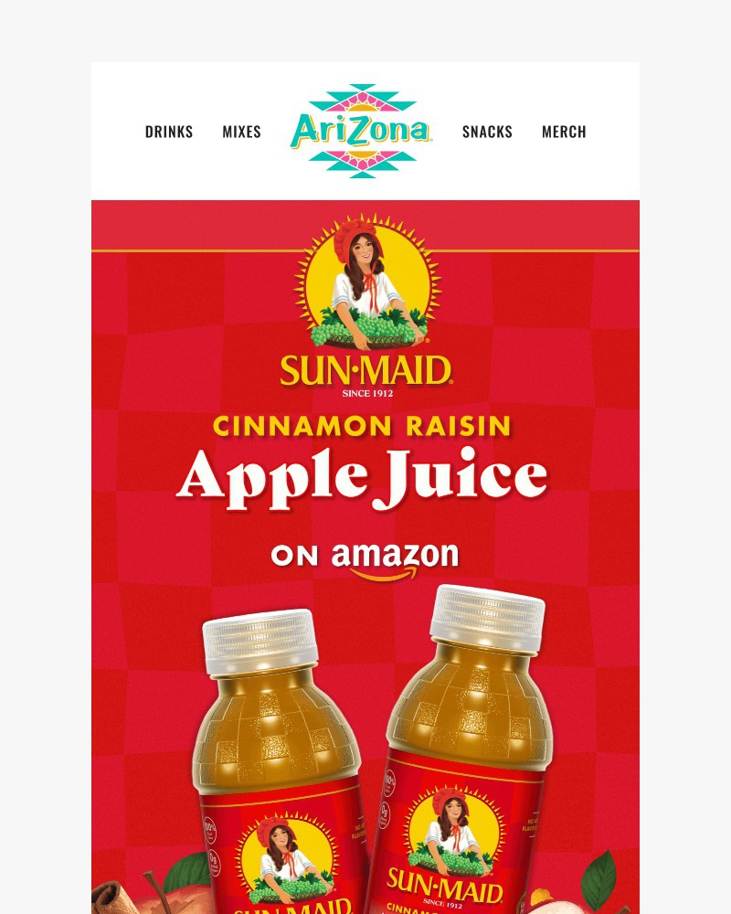 Screenshot of email sent to a AriZona Newsletter subscriber