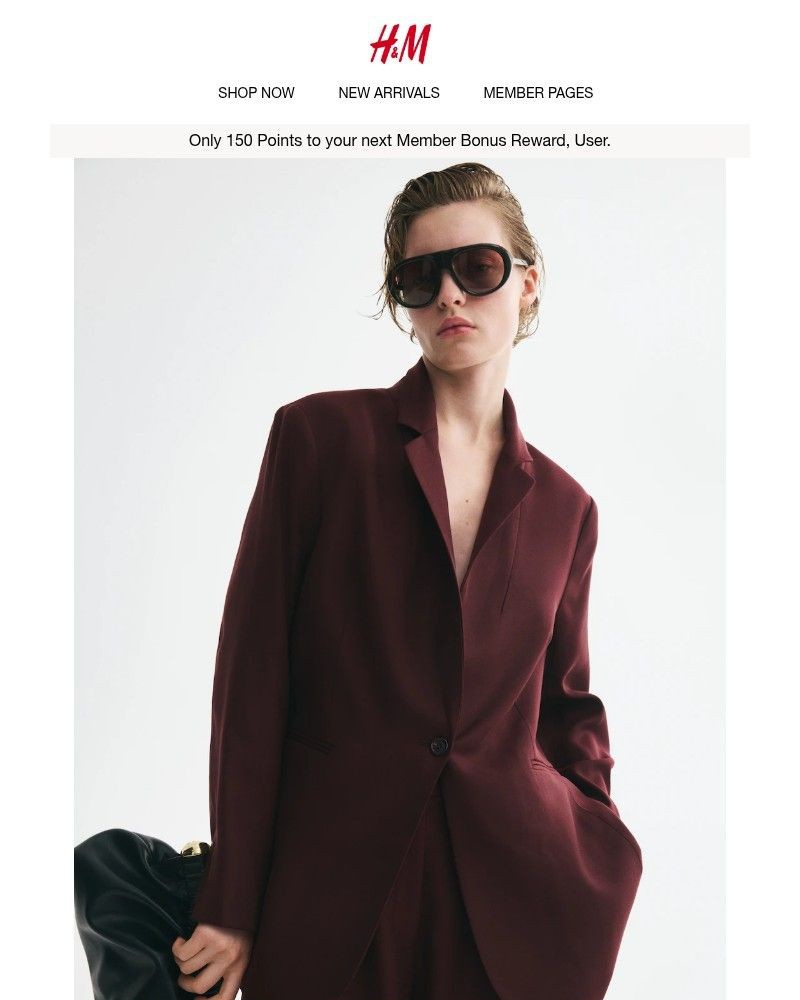 Screenshot of email sent to a H&M Newsletter subscriber