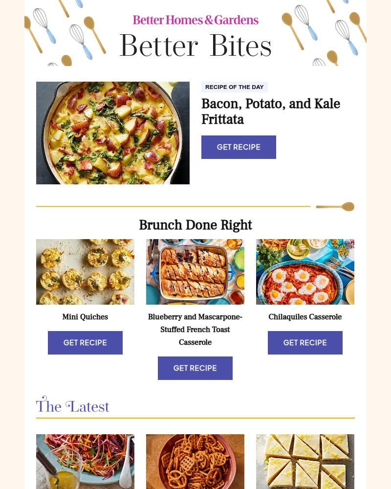 Screenshot of email sent to a Better Homes and Gardens Newsletter subscriber