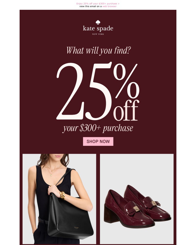 Screenshot of email with subject /media/emails/bags-wallets-shoes-and-more-are-very-on-sale-37a447-cropped-763efe32.jpg