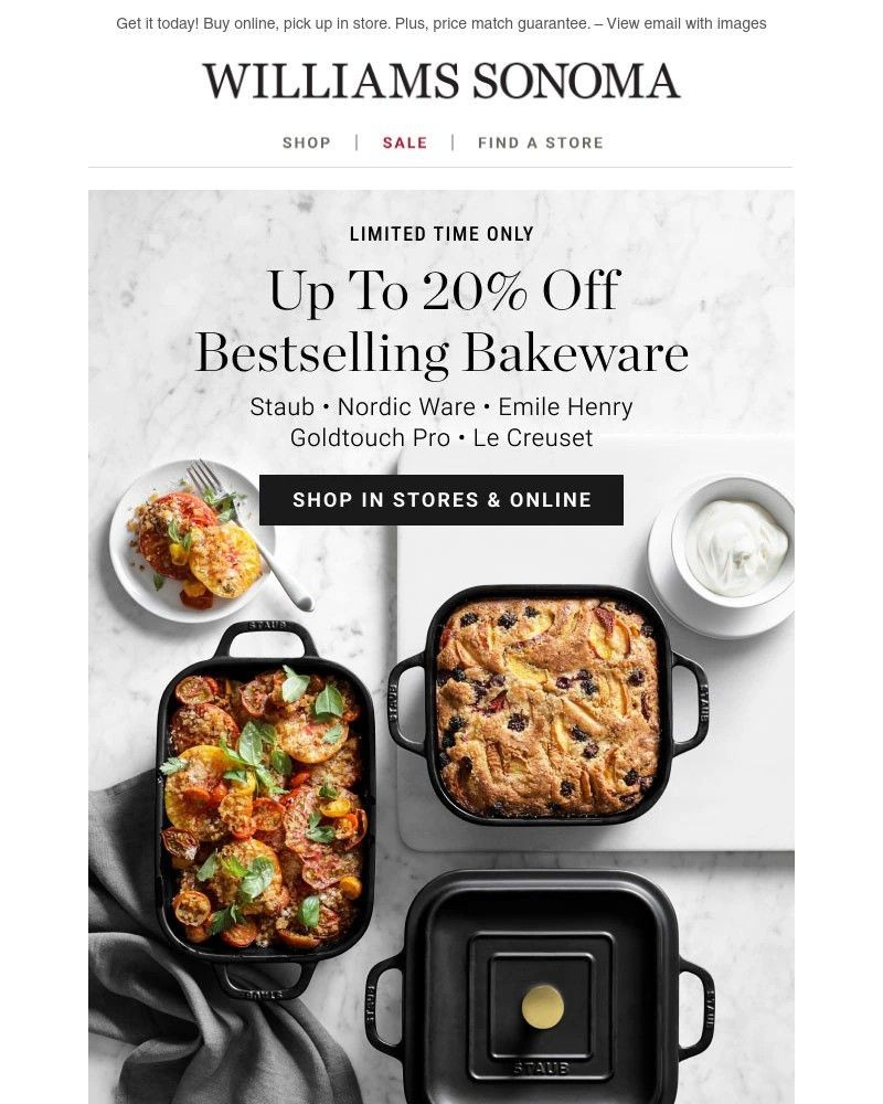 Screenshot of email with subject /media/emails/bake-sale-20-off-all-exclusive-staub-stoneware-20-off-silpat-more-ae4cce-cropped-f26112b7.jpg