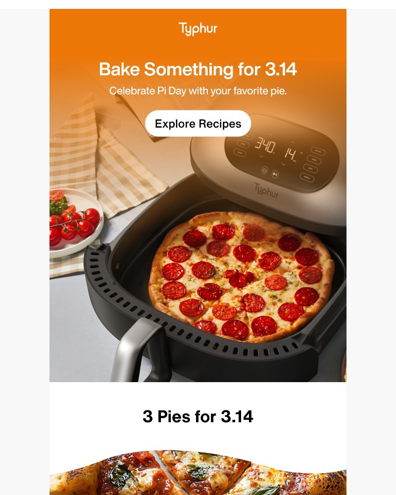 Screenshot of email sent to a Typhur Newsletter subscriber