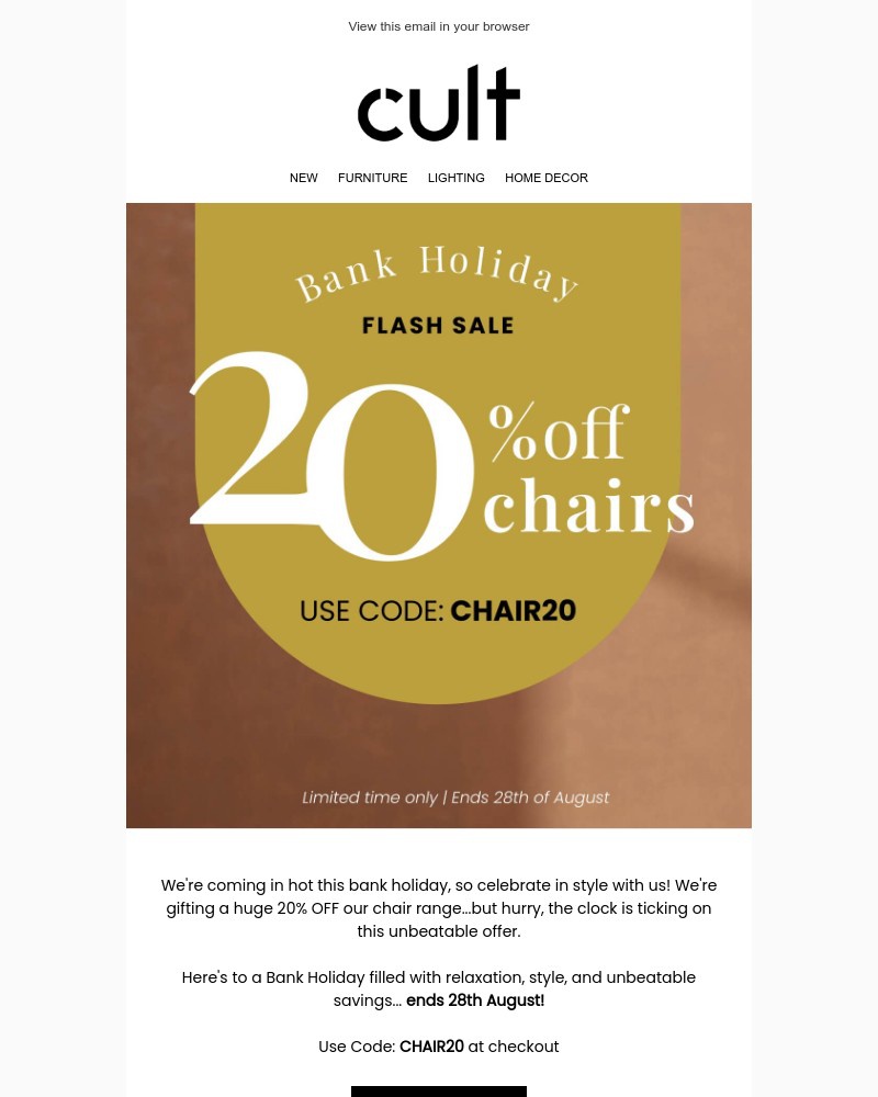 Screenshot of email with subject /media/emails/bank-holiday-flash-sale-20-off-chairs-57f374-cropped-b84fb32c.jpg