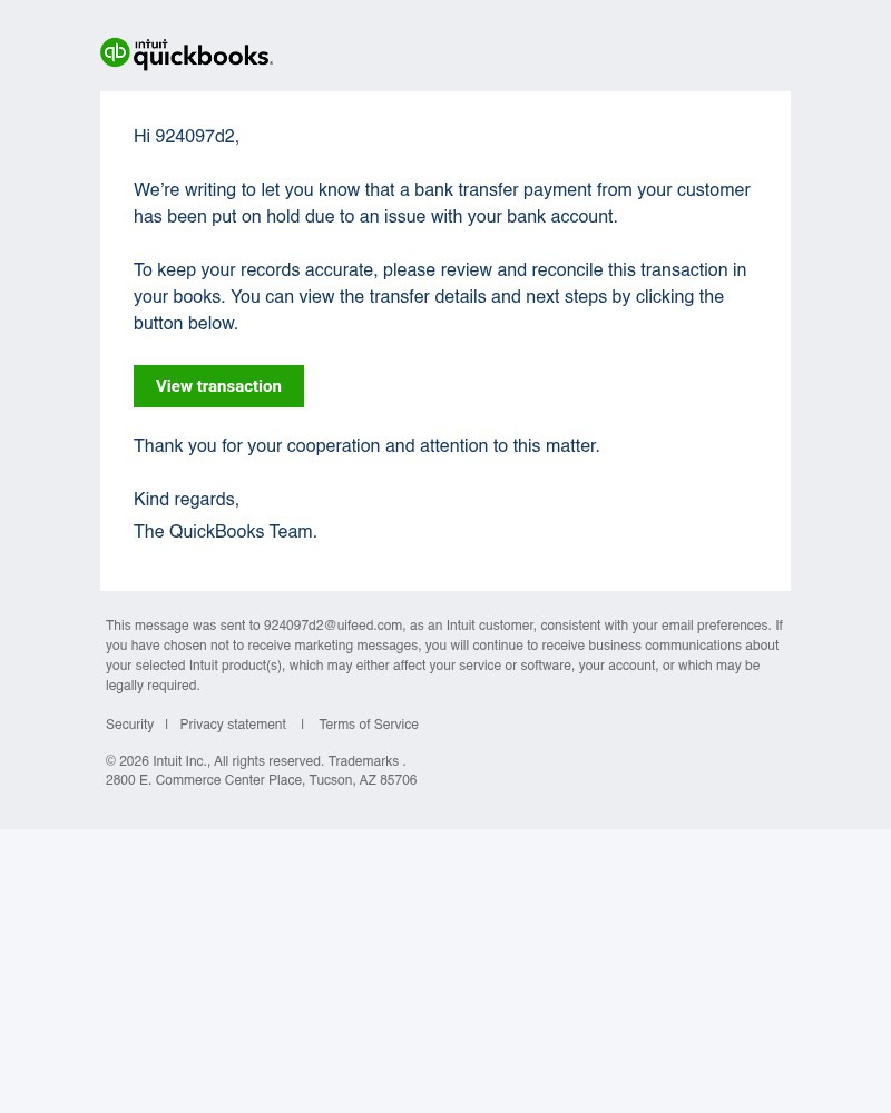 Screenshot of email sent to a Lowes Newsletter subscriber