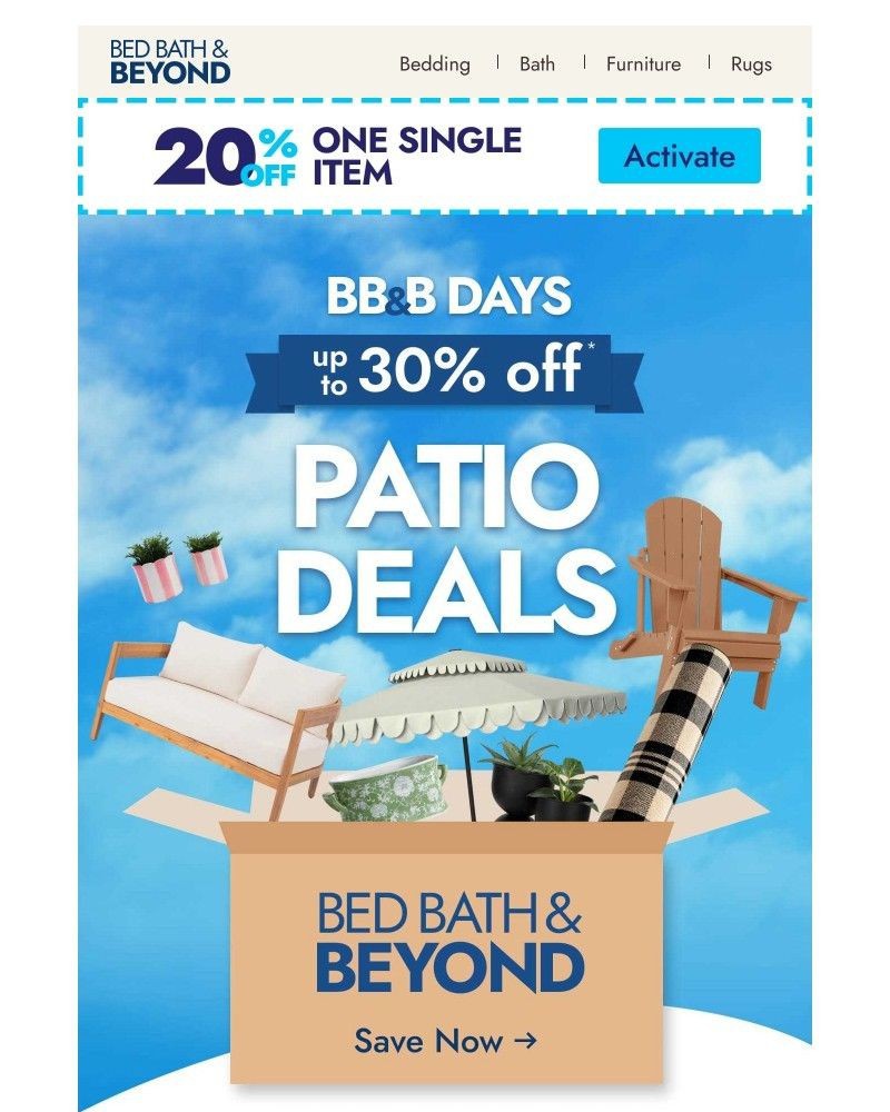 Screenshot of email sent to a Overstock Newsletter subscriber