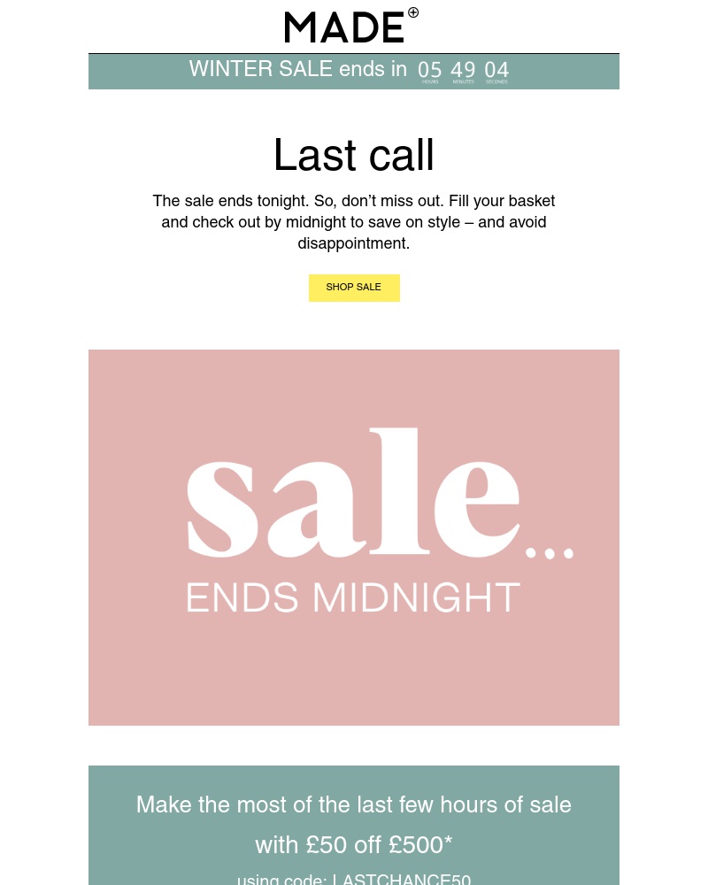 Screenshot of email with subject /media/emails/be-quick-sale-ends-tonight-cropped-04b9ea1c.jpg