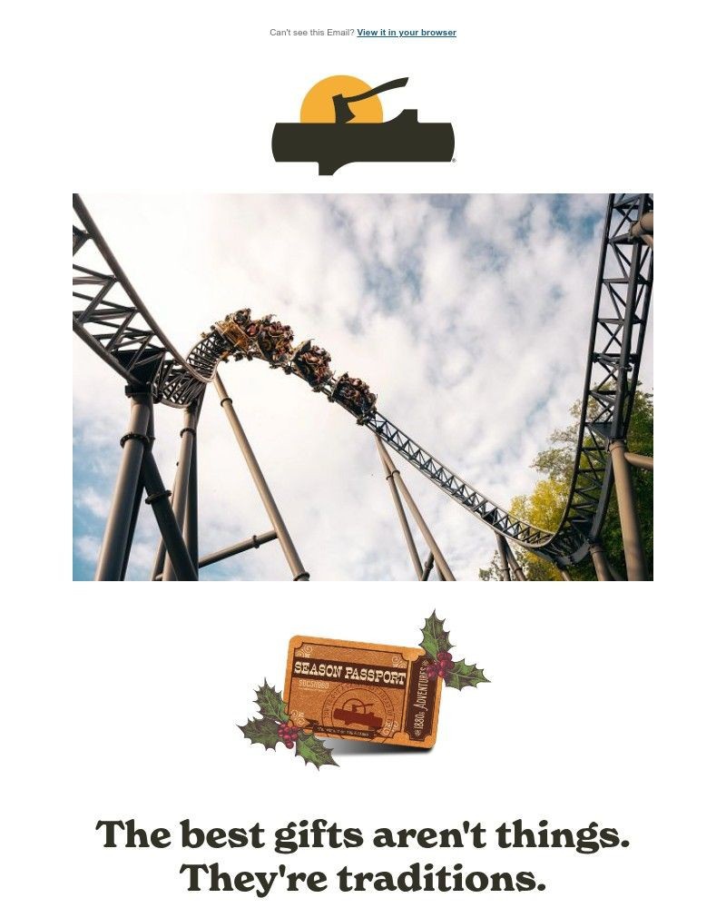 Screenshot of email sent to a Silver Dollar City Newsletter subscriber