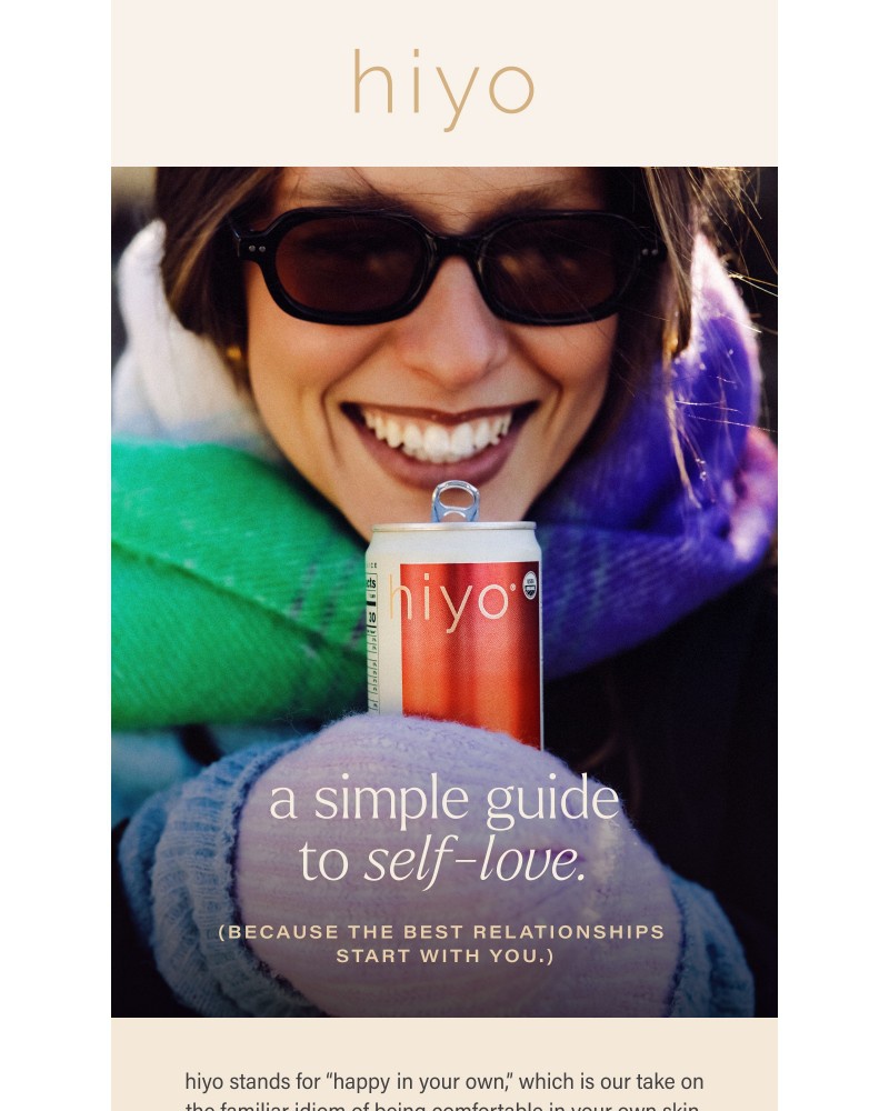 Screenshot of email sent to a hiyo Newsletter subscriber