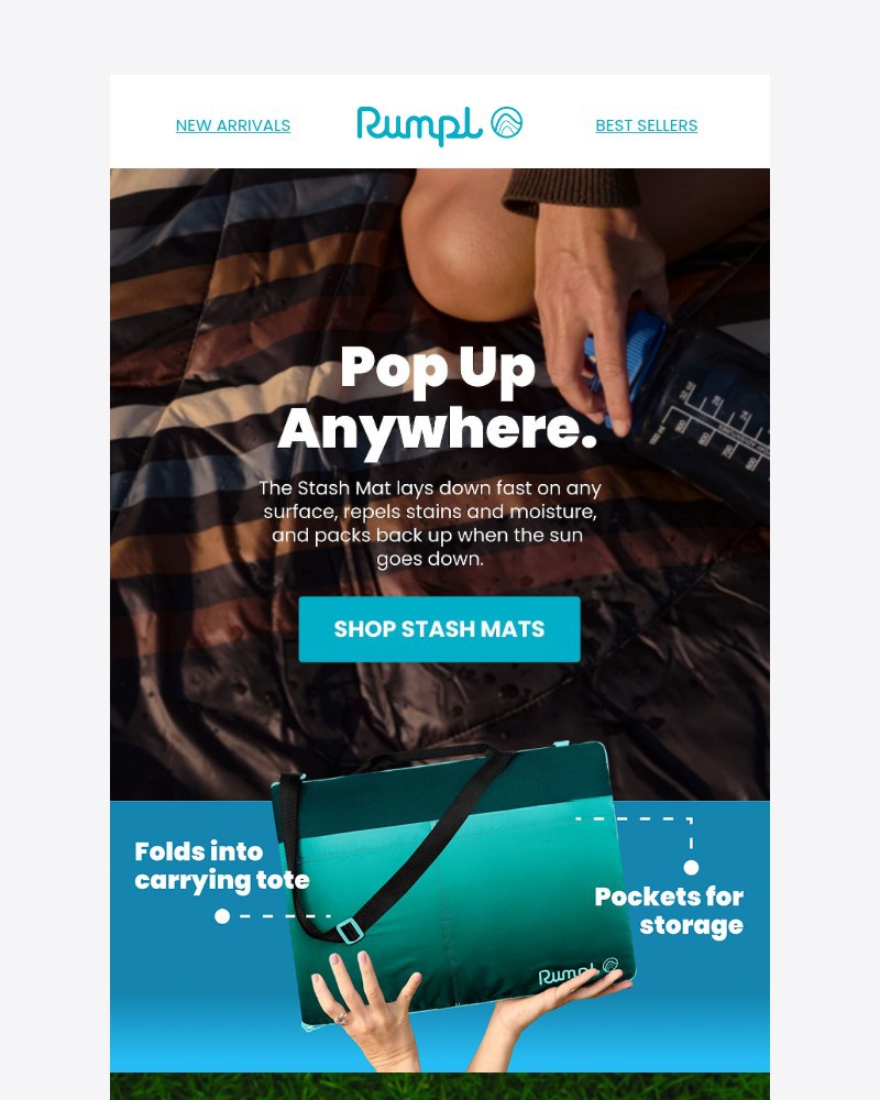 Screenshot of email sent to a Rumpl Newsletter subscriber