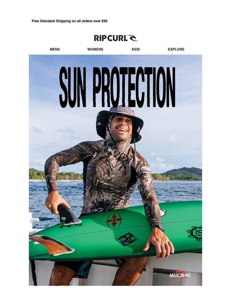 Screenshot of email sent to a Ripcurl Newsletter subscriber