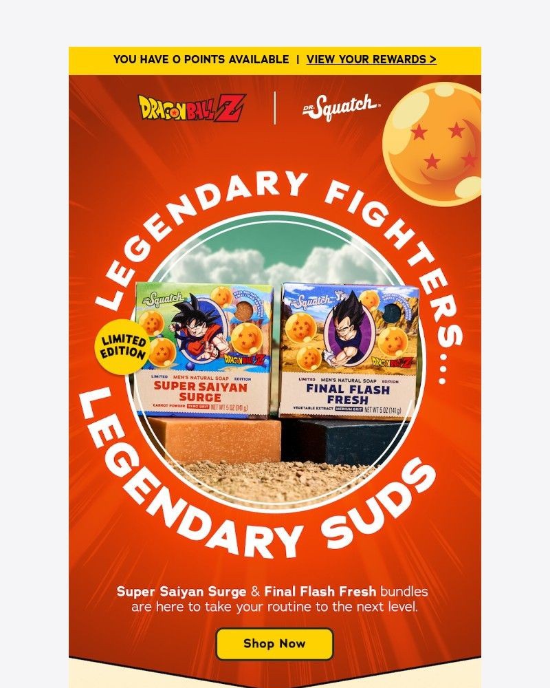 Screenshot of email sent to a Dr. Squatch Newsletter subscriber