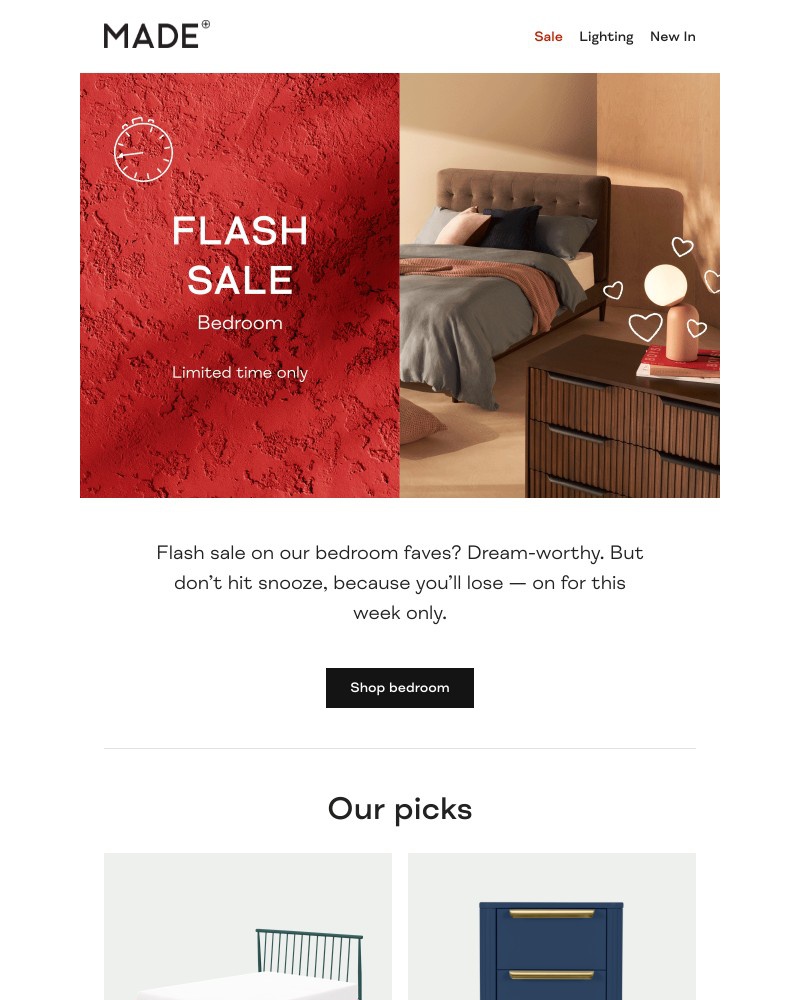 Screenshot of email with subject /media/emails/bedroom-flash-sale-this-week-only-9c2e27-cropped-d534b240.jpg