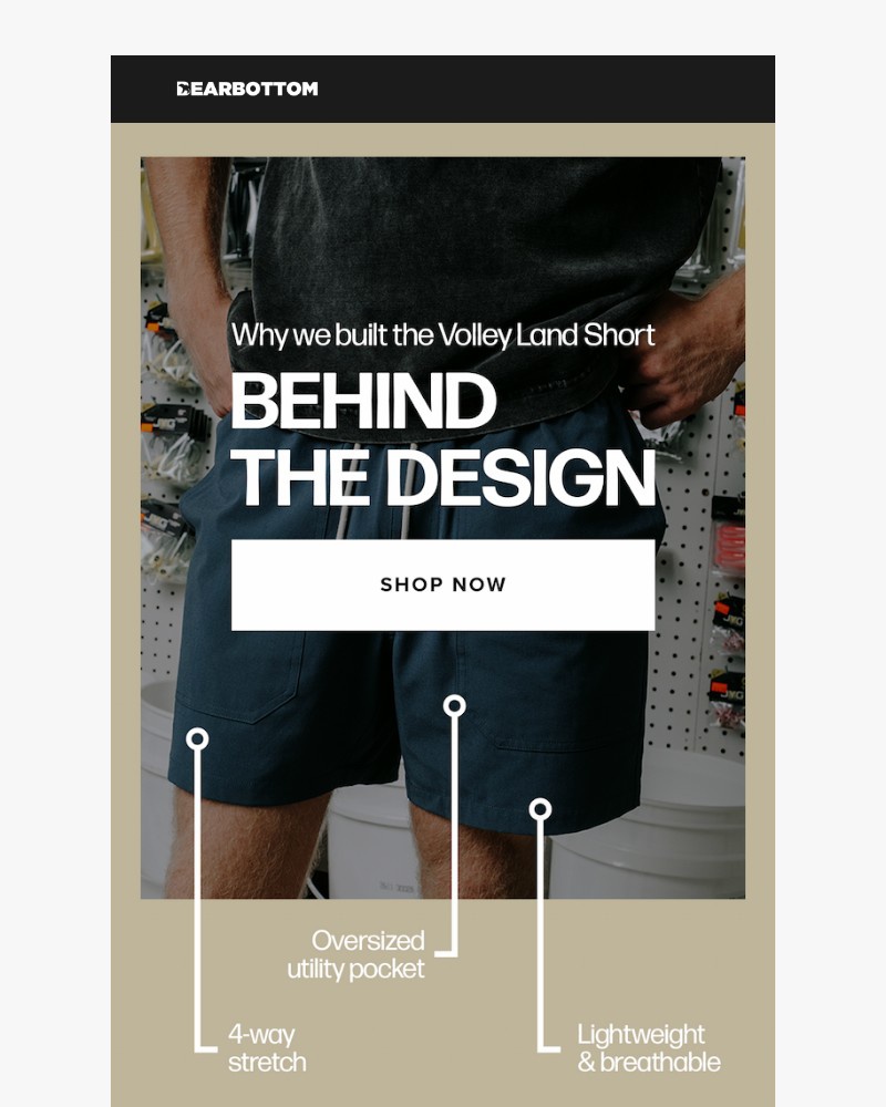 Screenshot of email sent to a Bearbottom Clothing Newsletter subscriber