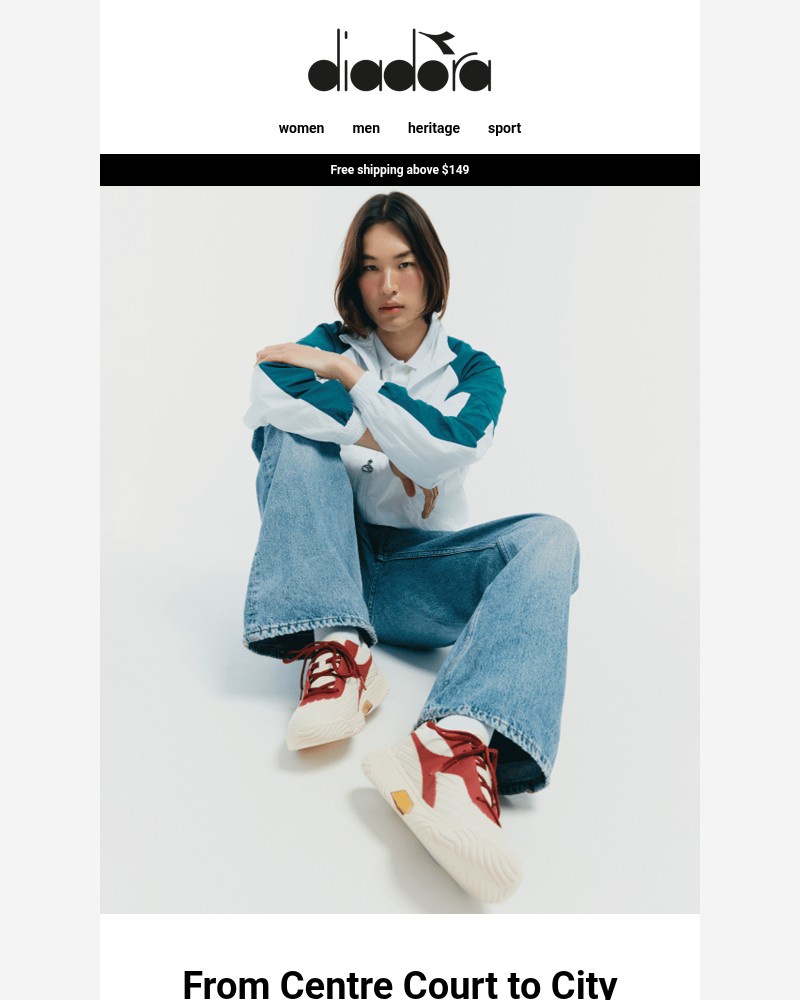 Screenshot of email sent to a Diadora Newsletter subscriber