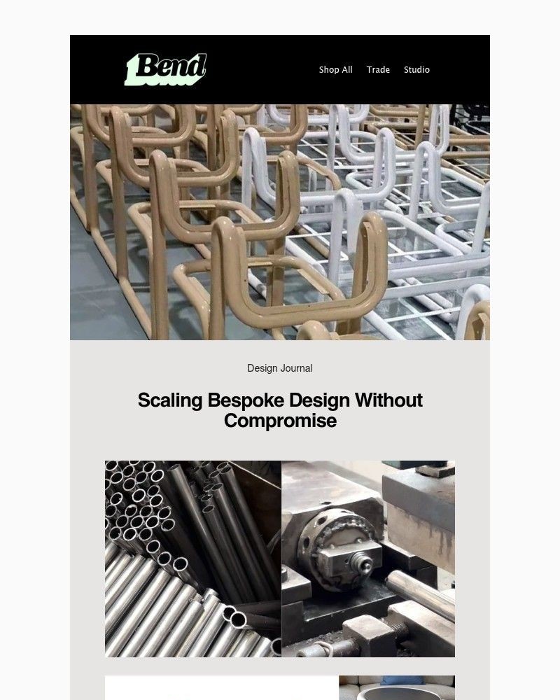 Screenshot of email sent to a Bend Newsletter subscriber