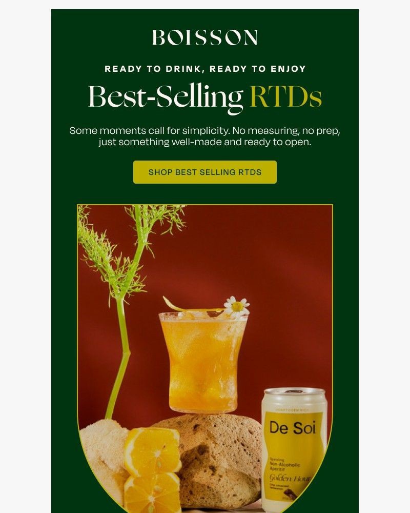 Screenshot of email sent to a Boisson Newsletter subscriber