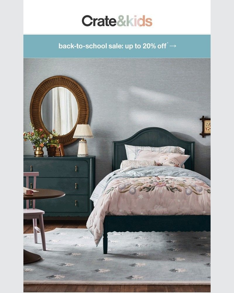 Screenshot of email sent to a Crate & Barrel Newsletter subscriber