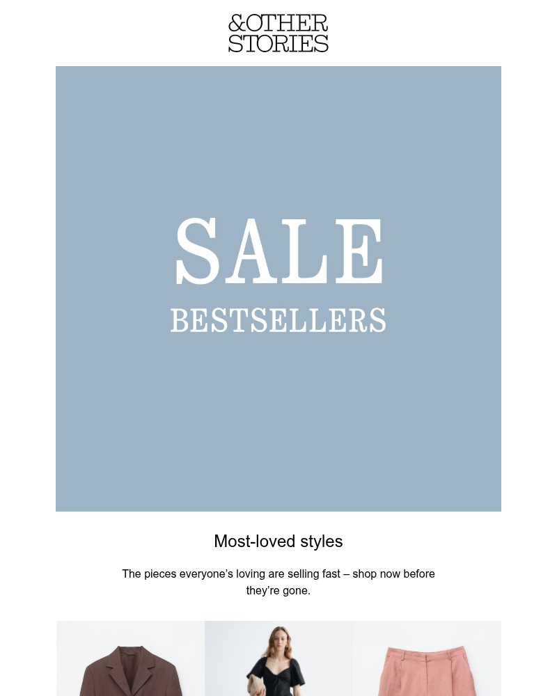 Screenshot of email sent to a & Other Stories Newsletter subscriber