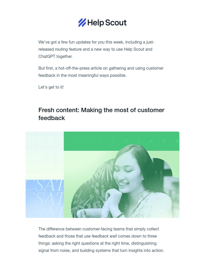 Screenshot of email sent to a Help Scout Trial user