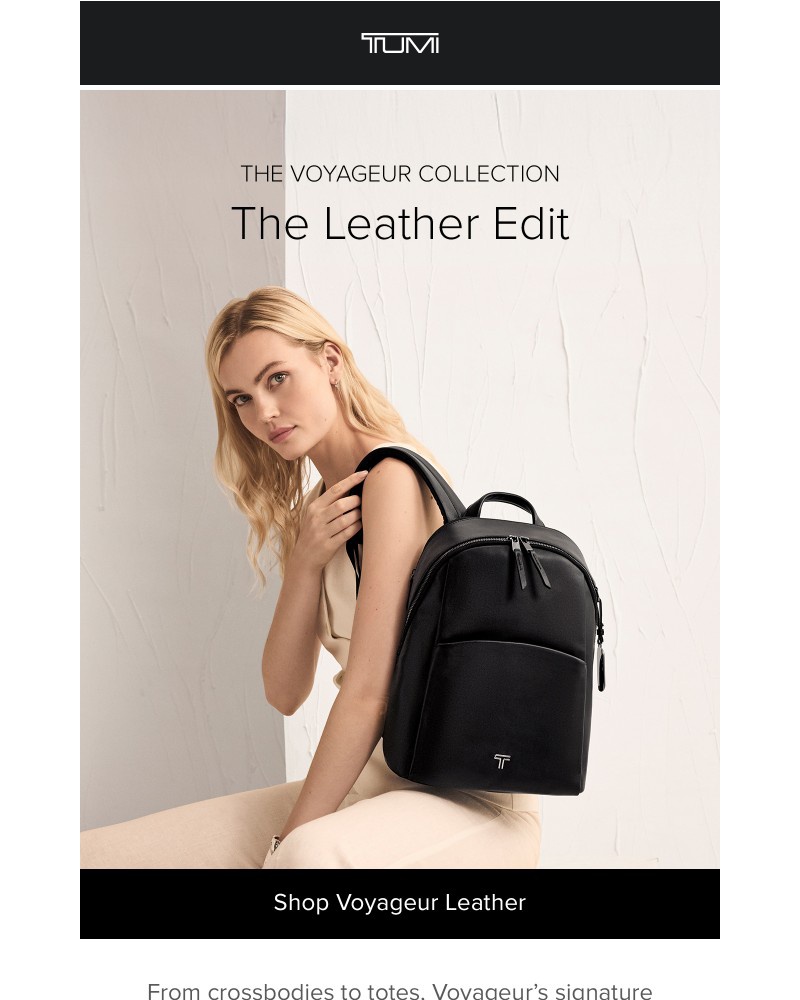 Screenshot of email sent to a Tumi Newsletter subscriber