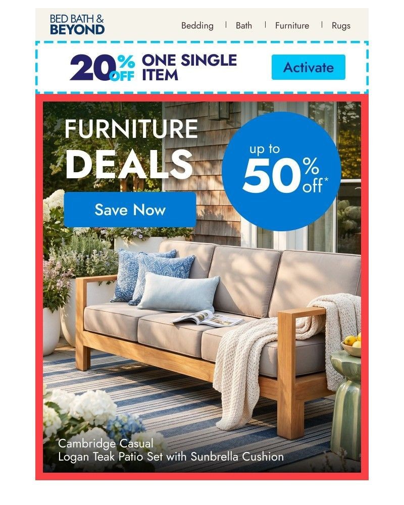 Screenshot of email sent to a Overstock Newsletter subscriber