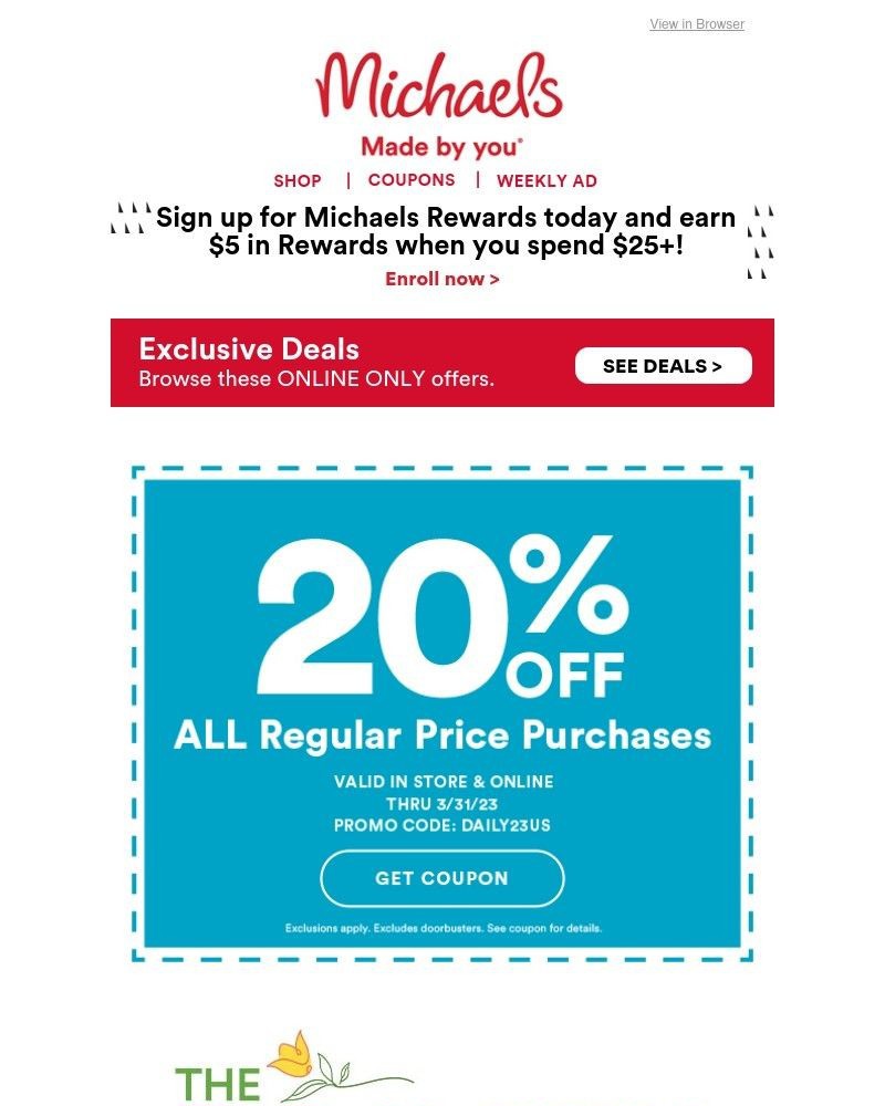 Screenshot of email with subject /media/emails/big-news-find-4x-more-on-michaelscom-more-brands-more-styles-more-ways-to-create-_R0UYYP4.jpg