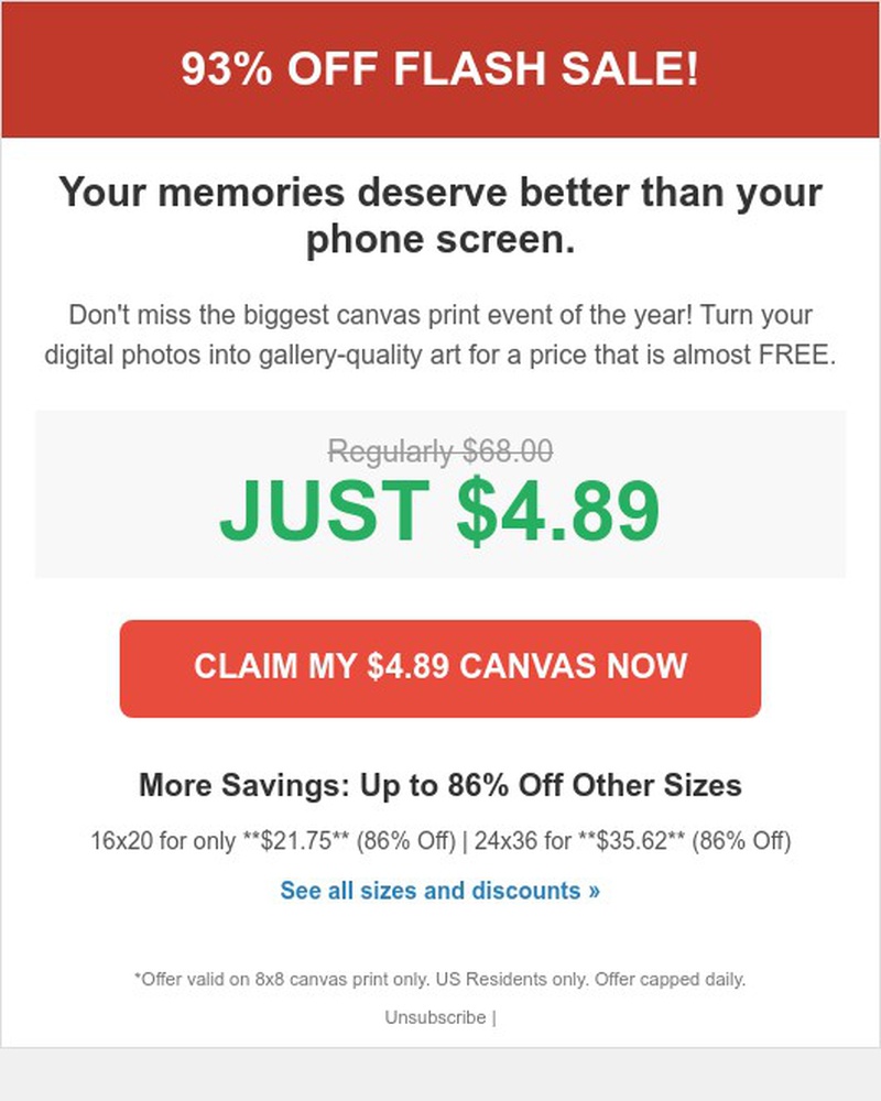 Screenshot of email sent to a Houzz Cart abandoner