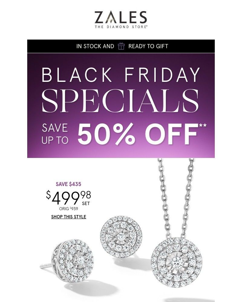 Email examples for: black friday